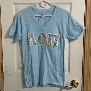 AOII lettered v neck